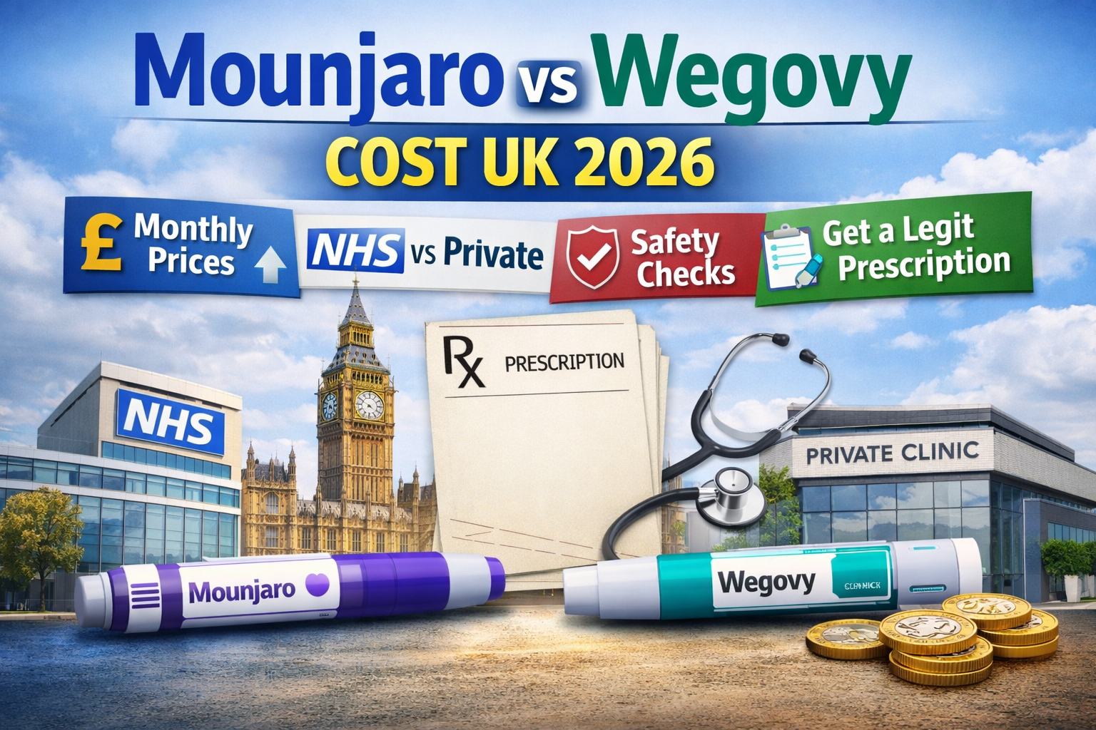 Mounjaro vs Wegovy Cost UK 2026 Monthly Prices NHS vs Private Safety Checks and How to Get a Legit Prescription