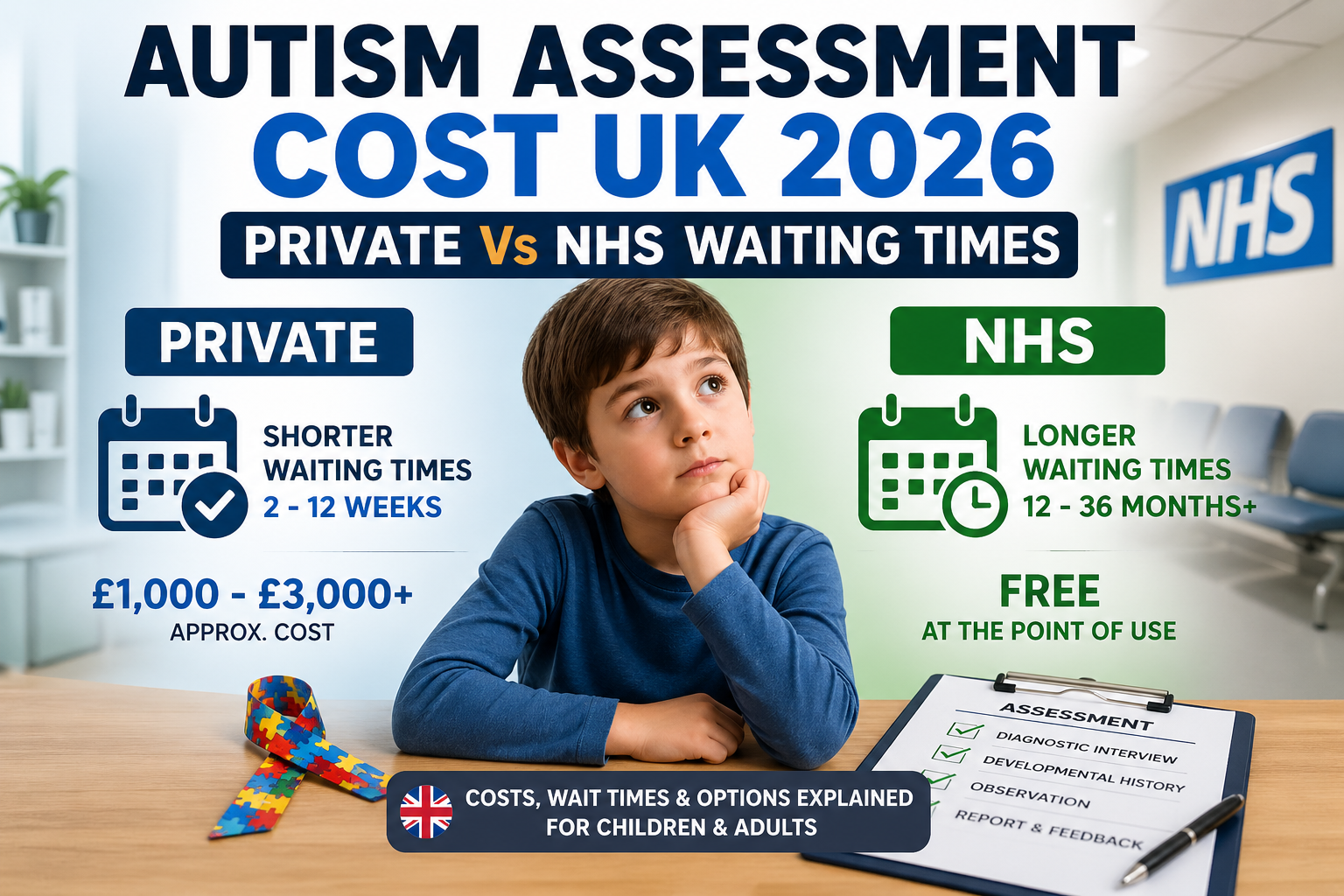 Autism Assessment Cost UK 2026 Private Vs NHS Waiting Times