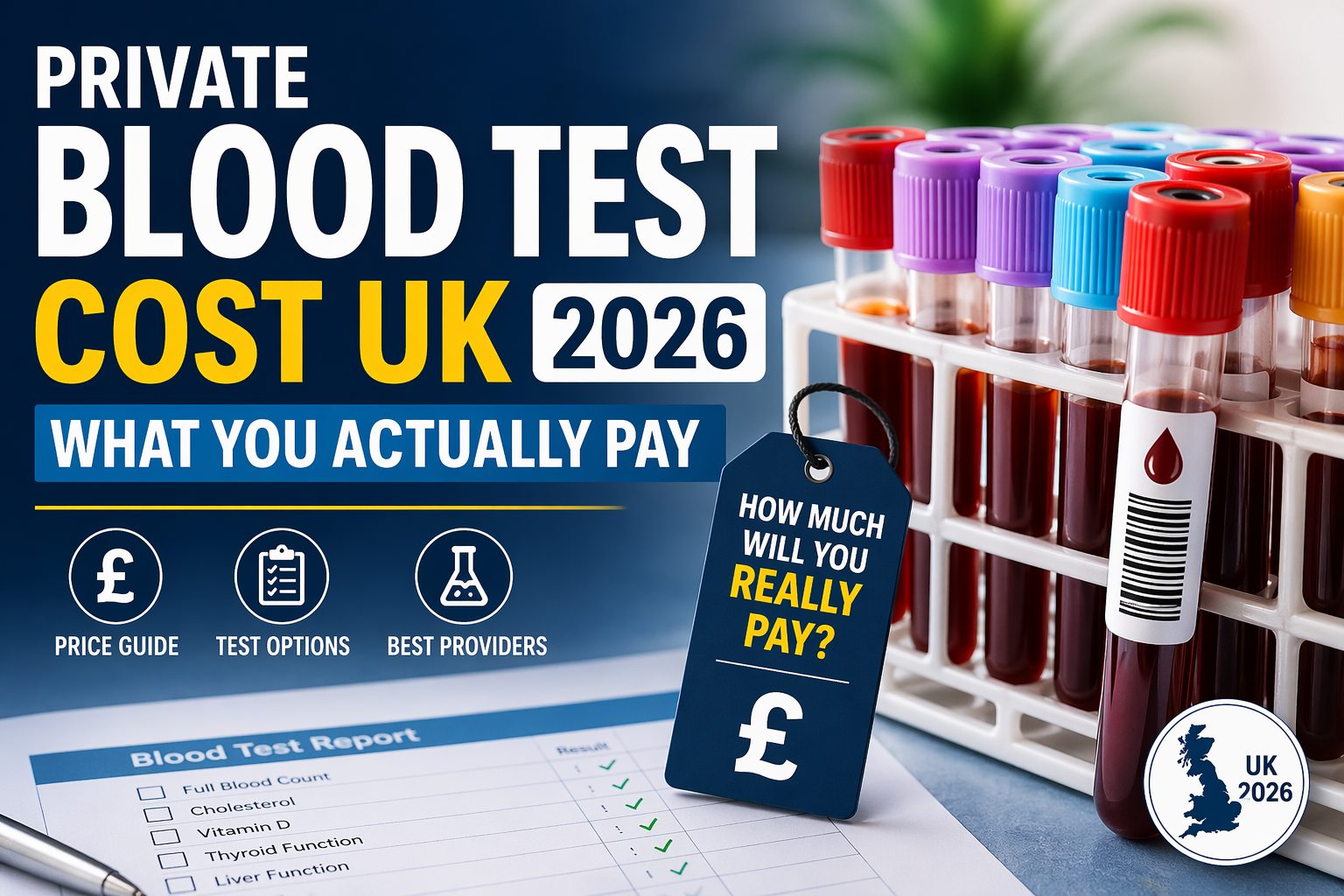 Private Blood Test Cost UK 2026 What You Actually Pay