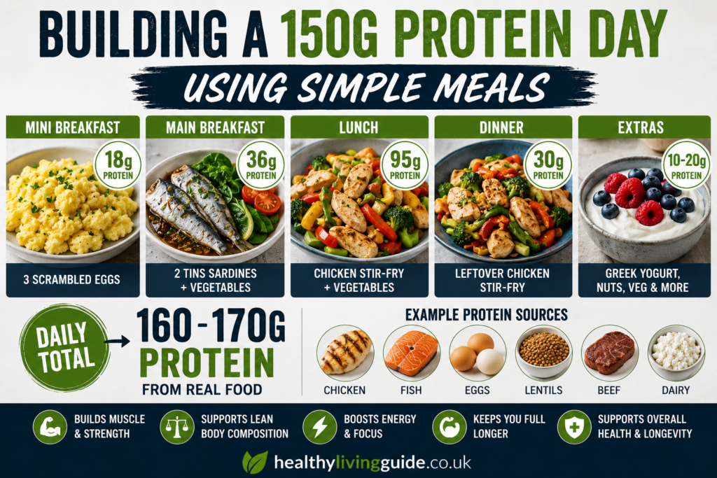 Building A 150g Protein Day Using Simple Meals