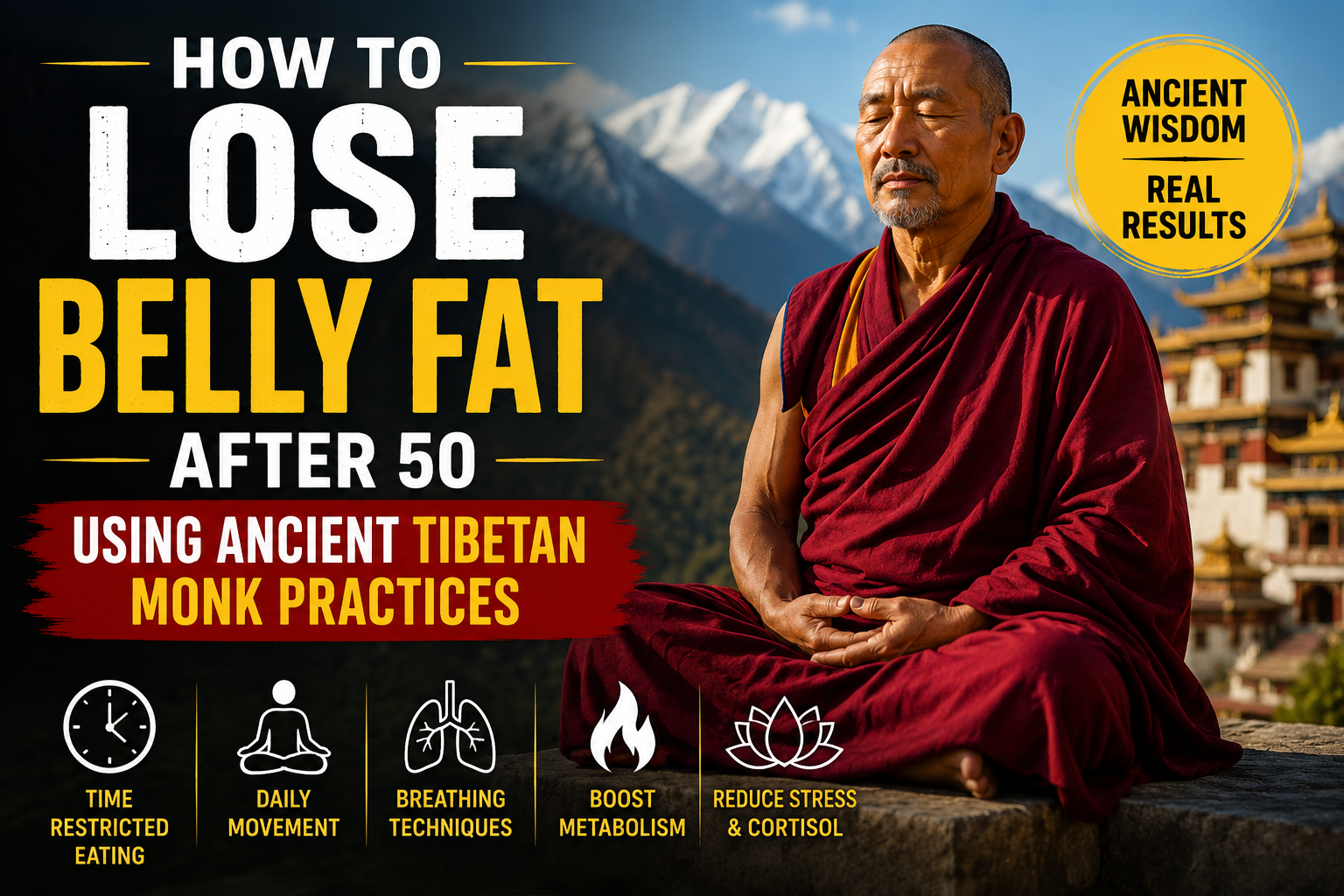 How To Lose Belly Fat After 50 Using Ancient Tibetan Monk Practices