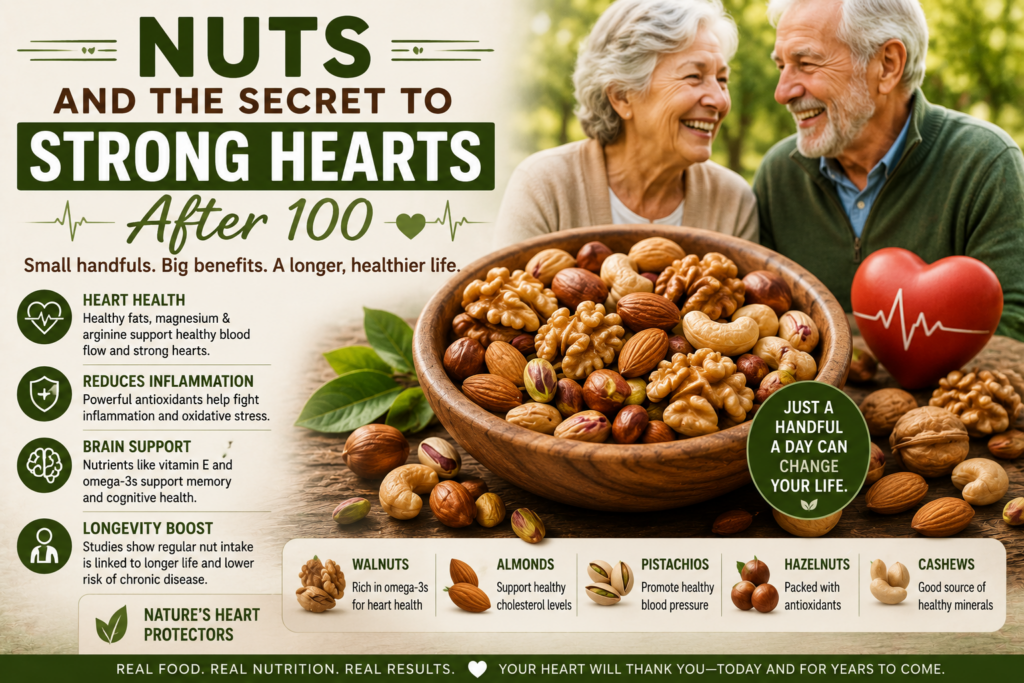 Nuts And The Secret To Strong Hearts After 100