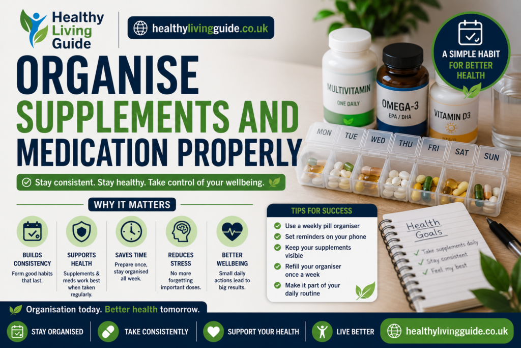 Organise Supplements And Medication Properly