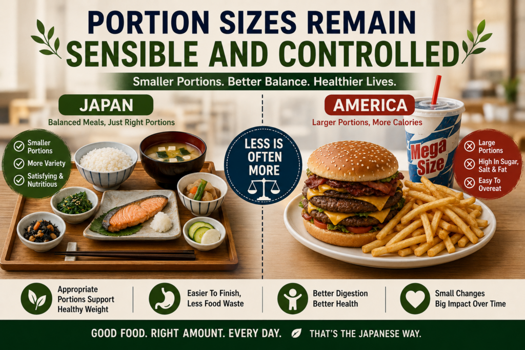 Portion Sizes Remain Sensible And Controlled