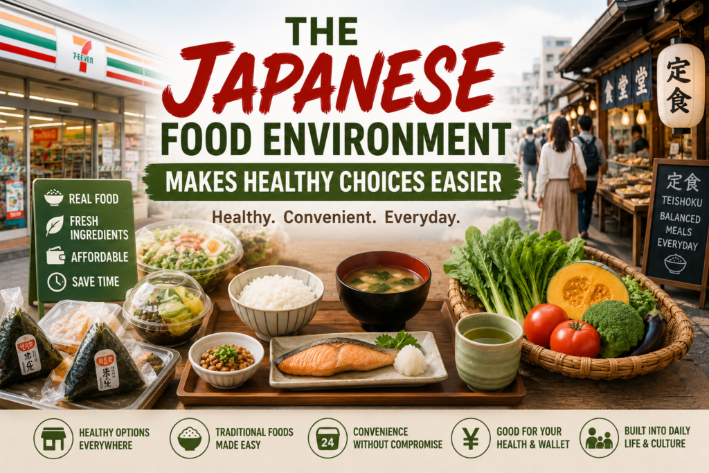 The Japanese Food Environment Makes Healthy Choices Easier