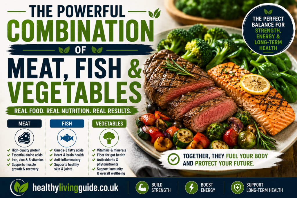 The Powerful Combination Of Meat Fish And Vegetables