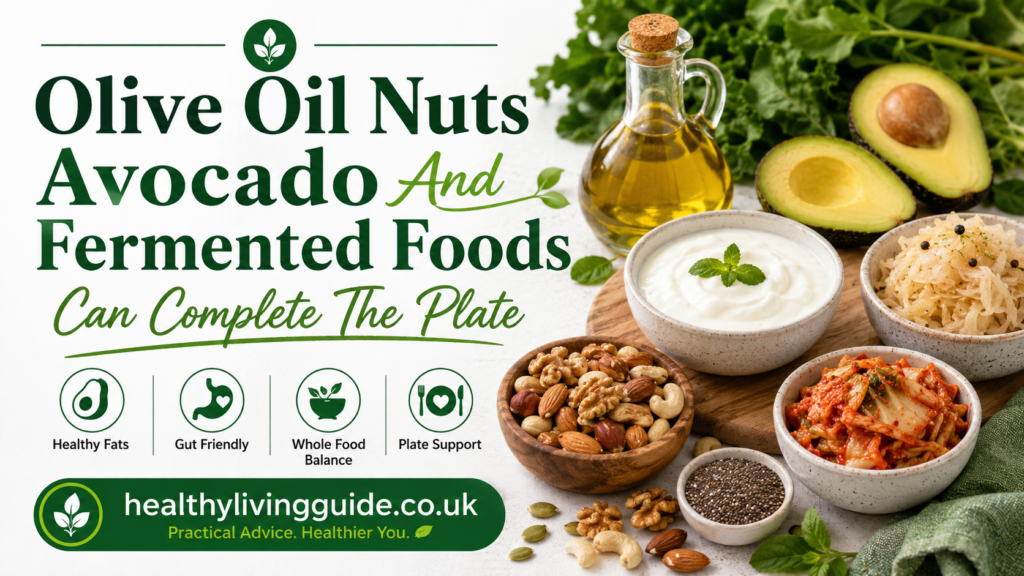 Olive Oil Nuts Avocado And Fermented Foods Can Complete The Plate