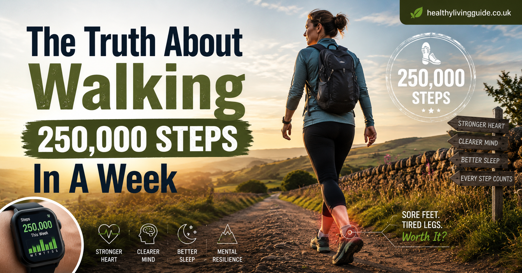The Truth About Walking 250,000 Steps In A Week